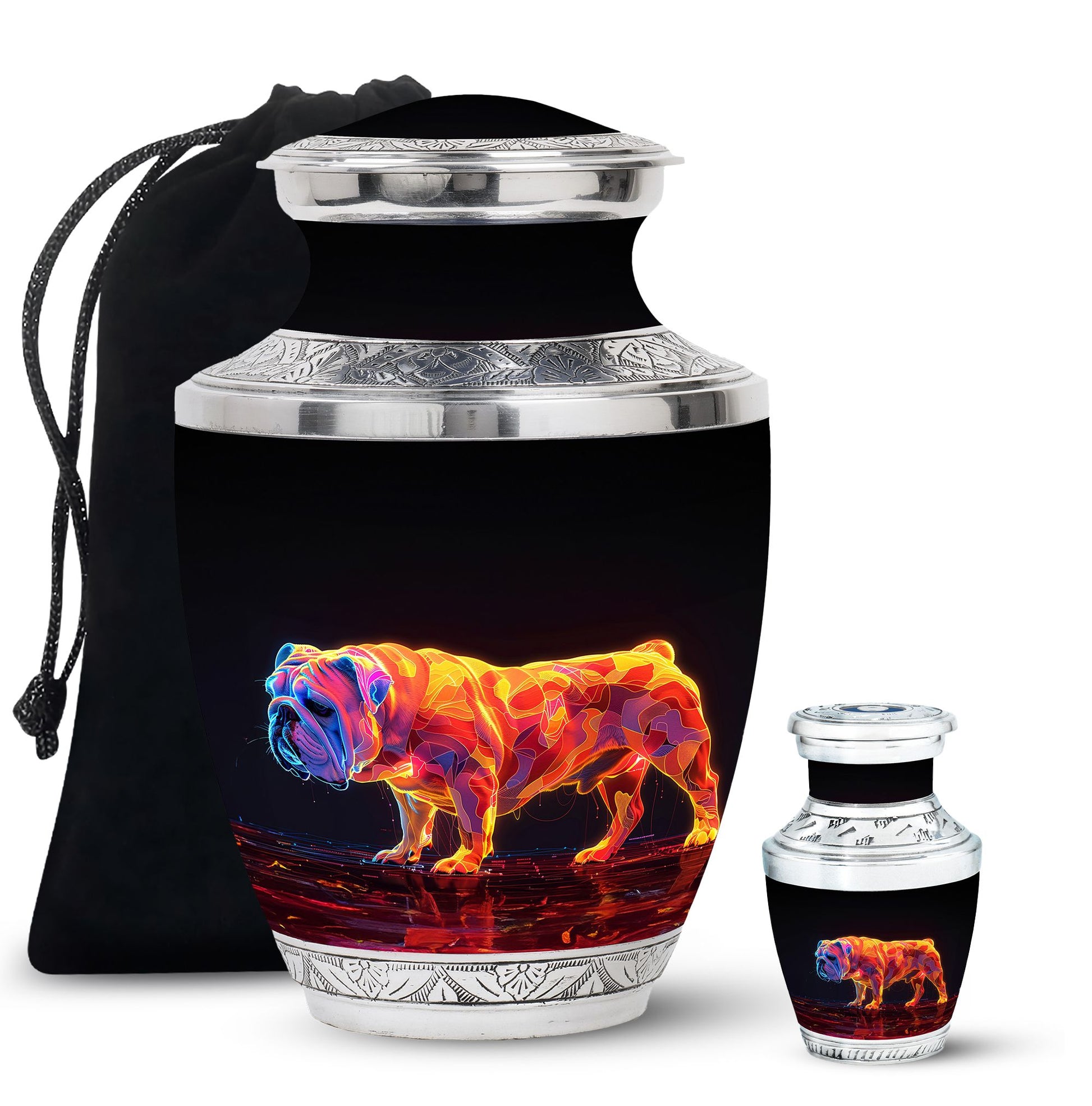 Inferno Bully Dog Cremation Urns For Human Ashes - Urn Set For Ashes