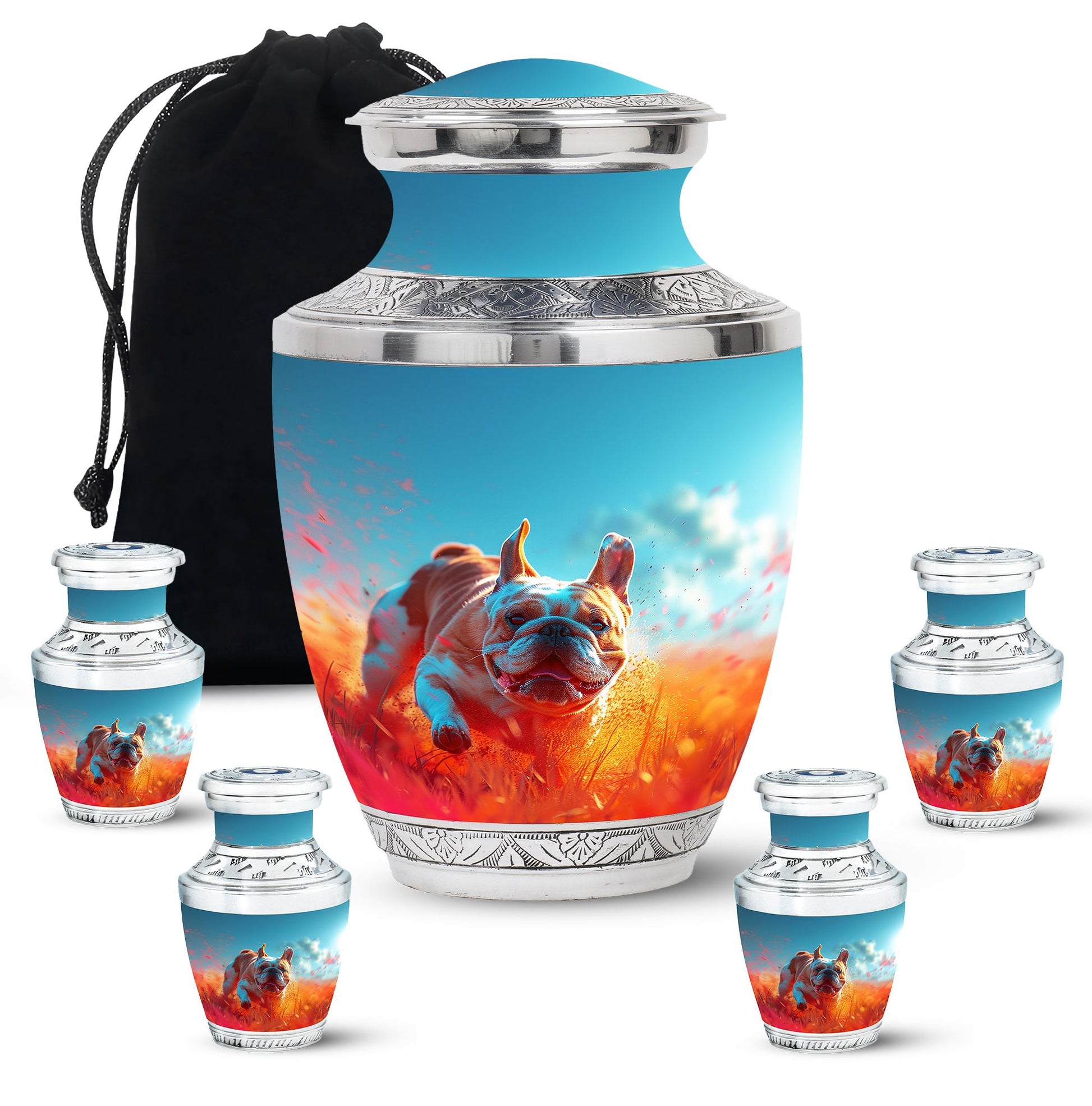 Bulldog Burial Urn - Large Pet Urns For Ashes