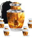 Golden Bulldog Memorial Tribute Urn - Pet Cremation Urns For Funeral