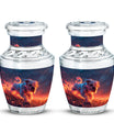 Fiery Bulldog Memorial Ashes Urn - Large Cremation Urn For Pets