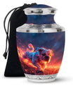 Fiery Bulldog Memorial Ashes Urn - Large Cremation Urn For Pets