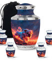 Fiery Bulldog Memorial Ashes Urn - Large Cremation Urn For Pets