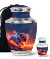 Fiery Bulldog Memorial Ashes Urn - Large Cremation Urn For Pets