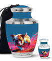 Vibrant Memorial Ashes Urn - Bulldog Funeral Cremation Urn For Pets