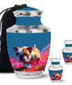 Vibrant Memorial Ashes Urn - Bulldog Funeral Cremation Urn For Pets