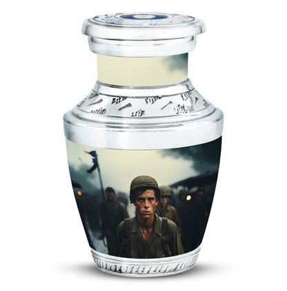 Personalized Military Cremation Urn for Adult - 10-inch, 200 cu in - Yatskia