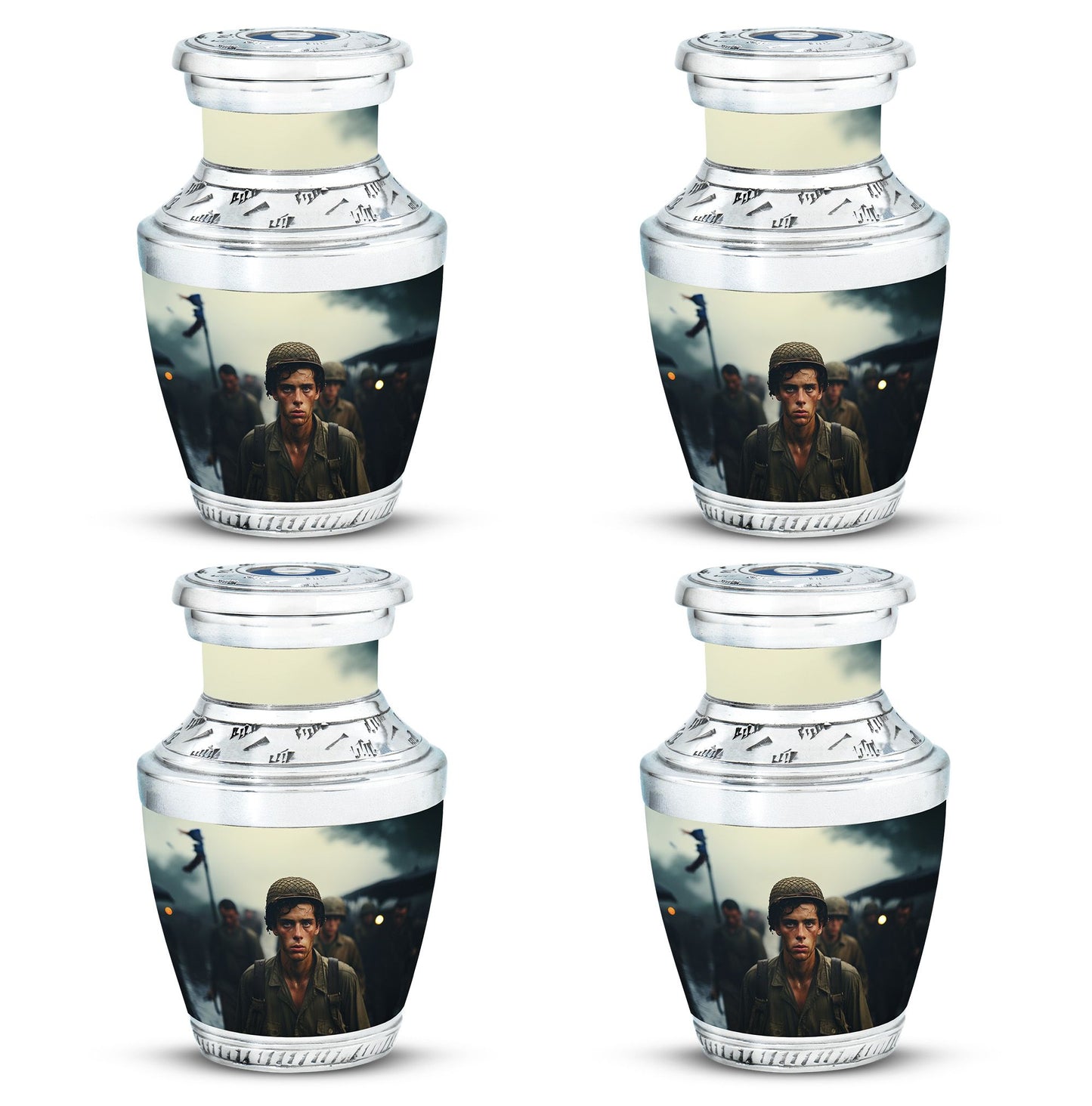 Personalized Military Cremation Urn for Adult - 10-inch, 200 cu in - Yatskia