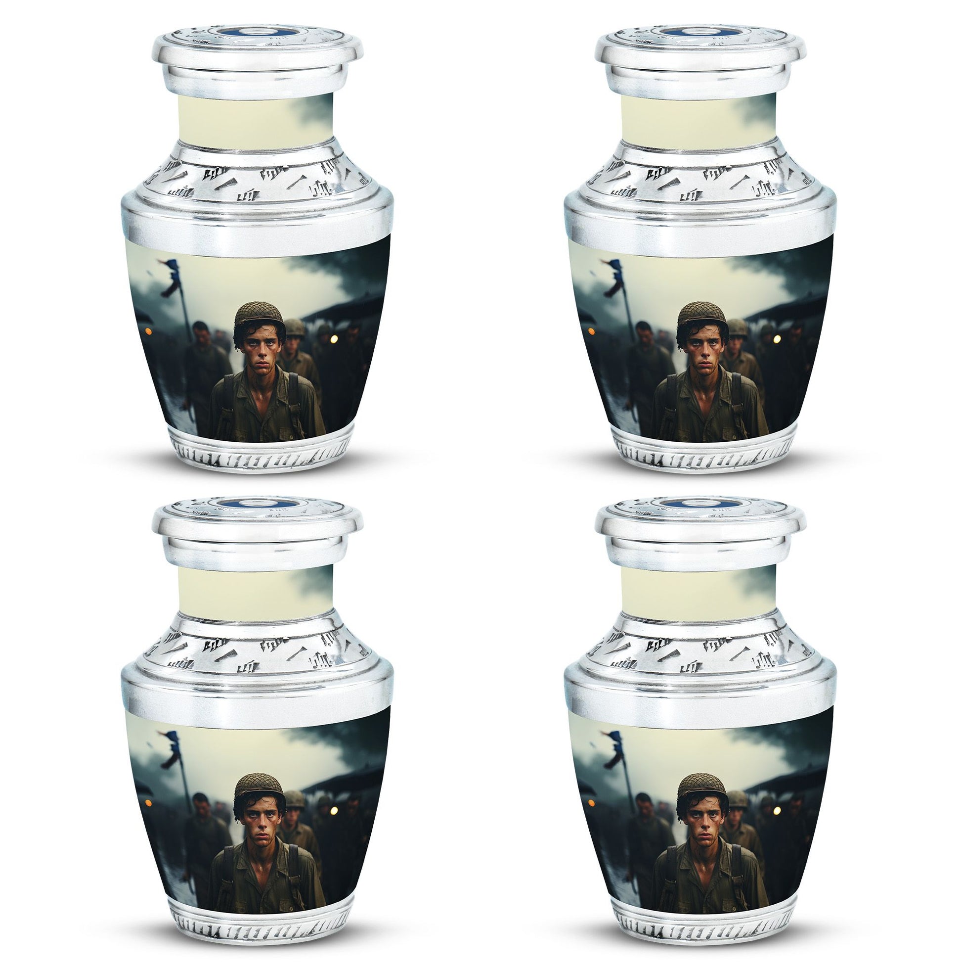 Soldier Urn Memorial For Adult Men & Women - Veteran Cremation Urn