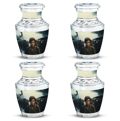 Personalized Military Cremation Urn for Adult - 10-inch, 200 cu in - Yatskia