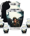 Soldier Urn Memorial For Adult Men & Women - Veteran Cremation Urn