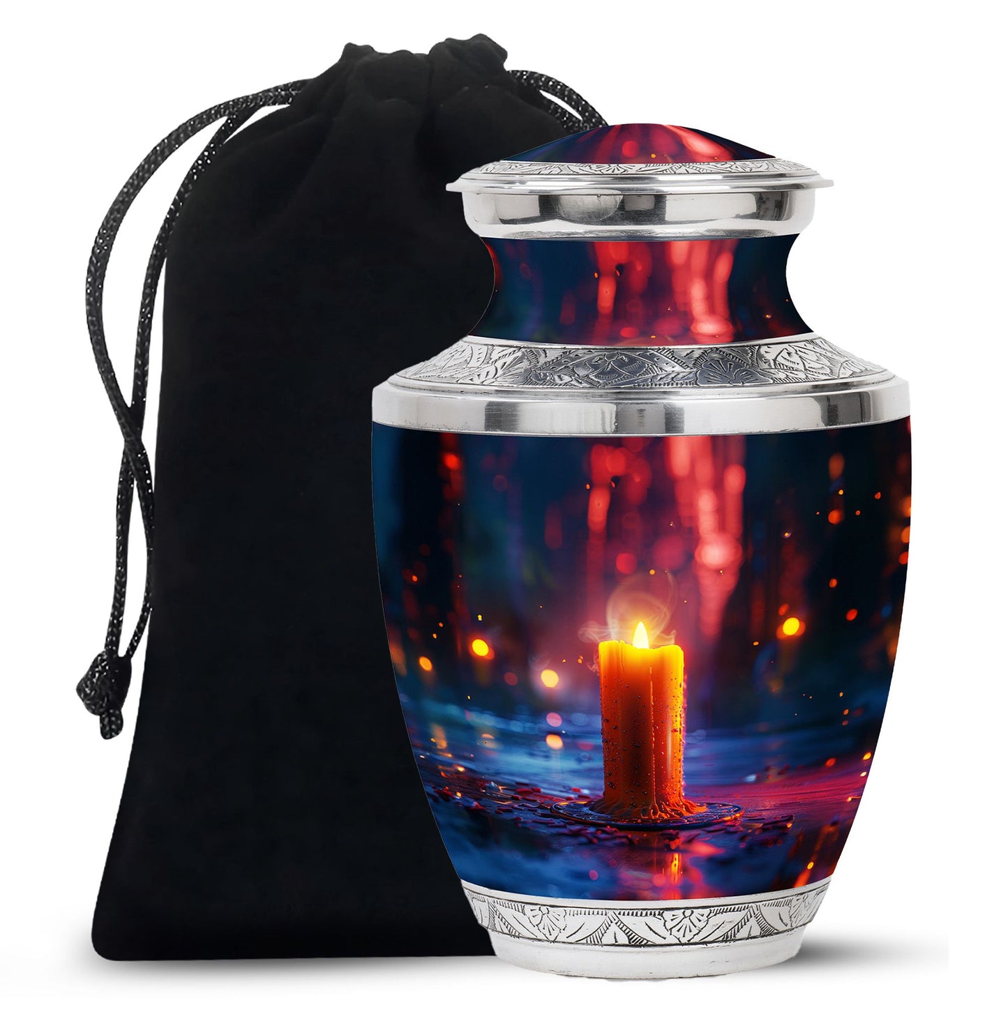 Personalized Candle Memorial Urn for Men - 10-inch, 200 cu in - Yatskia