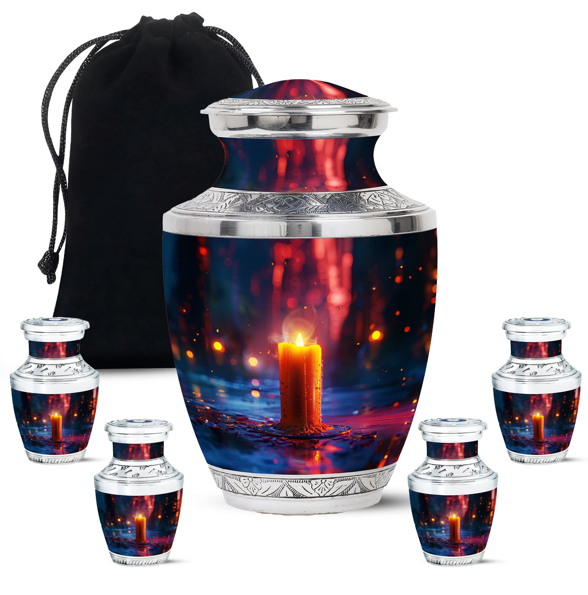 Candlelight Memorial Tribute Urn For Men - Majestic Ashes Memorial Urns