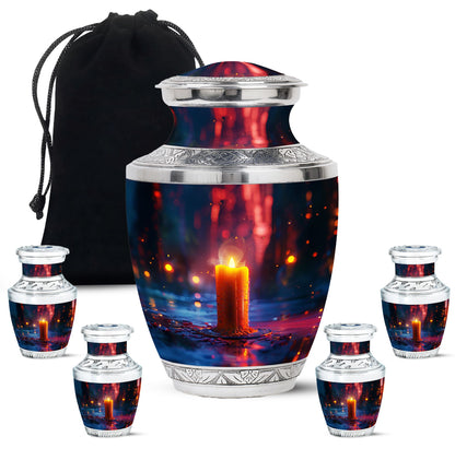 Personalized Candle Memorial Urn for Men - 10-inch, 200 cu in - Yatskia