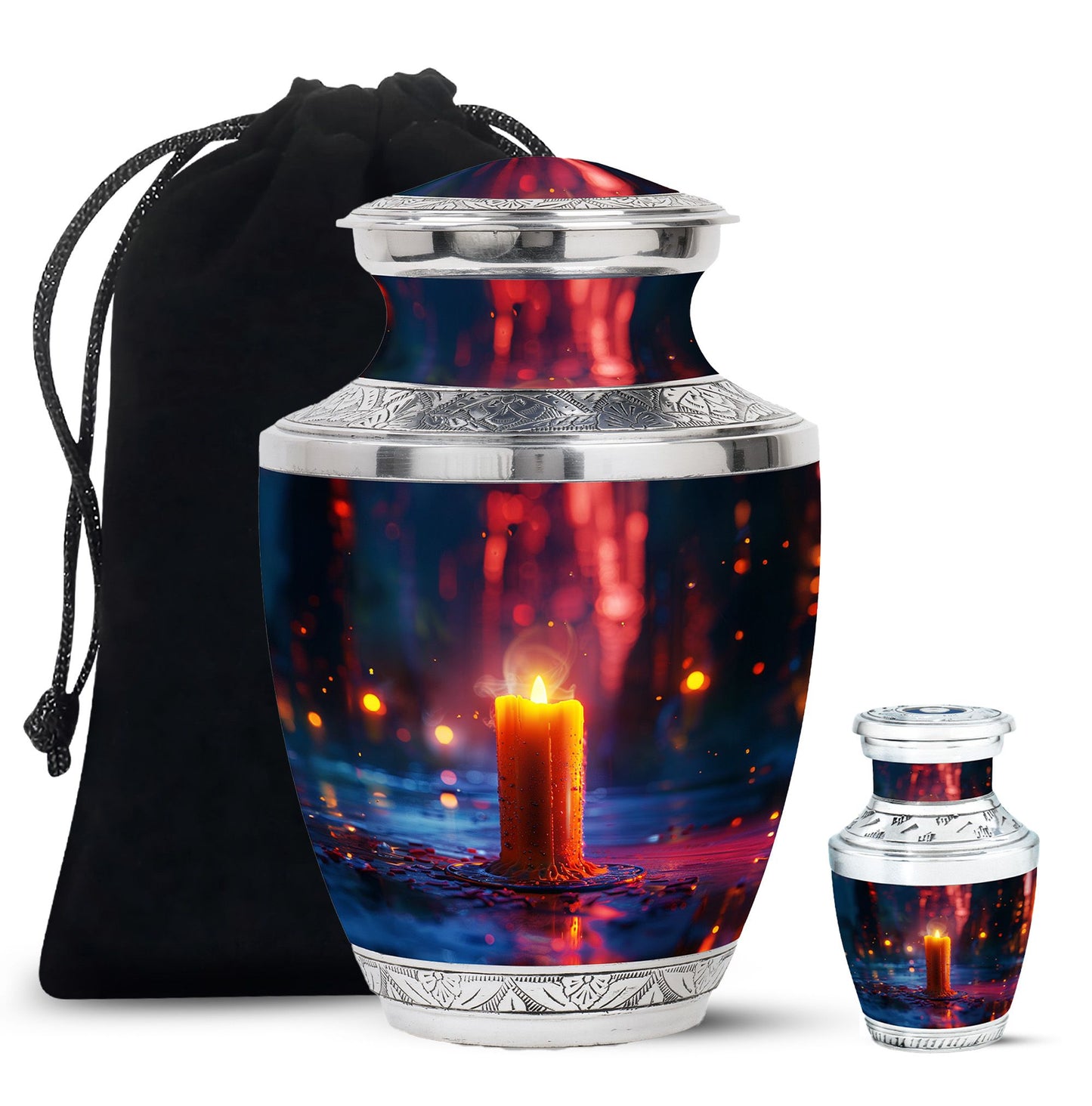 Personalized Candle Memorial Urn for Men - 10-inch, 200 cu in - Yatskia