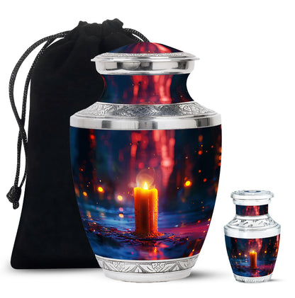 Personalized Candle Memorial Urn for Men - 10-inch, 200 cu in - Yatskia
