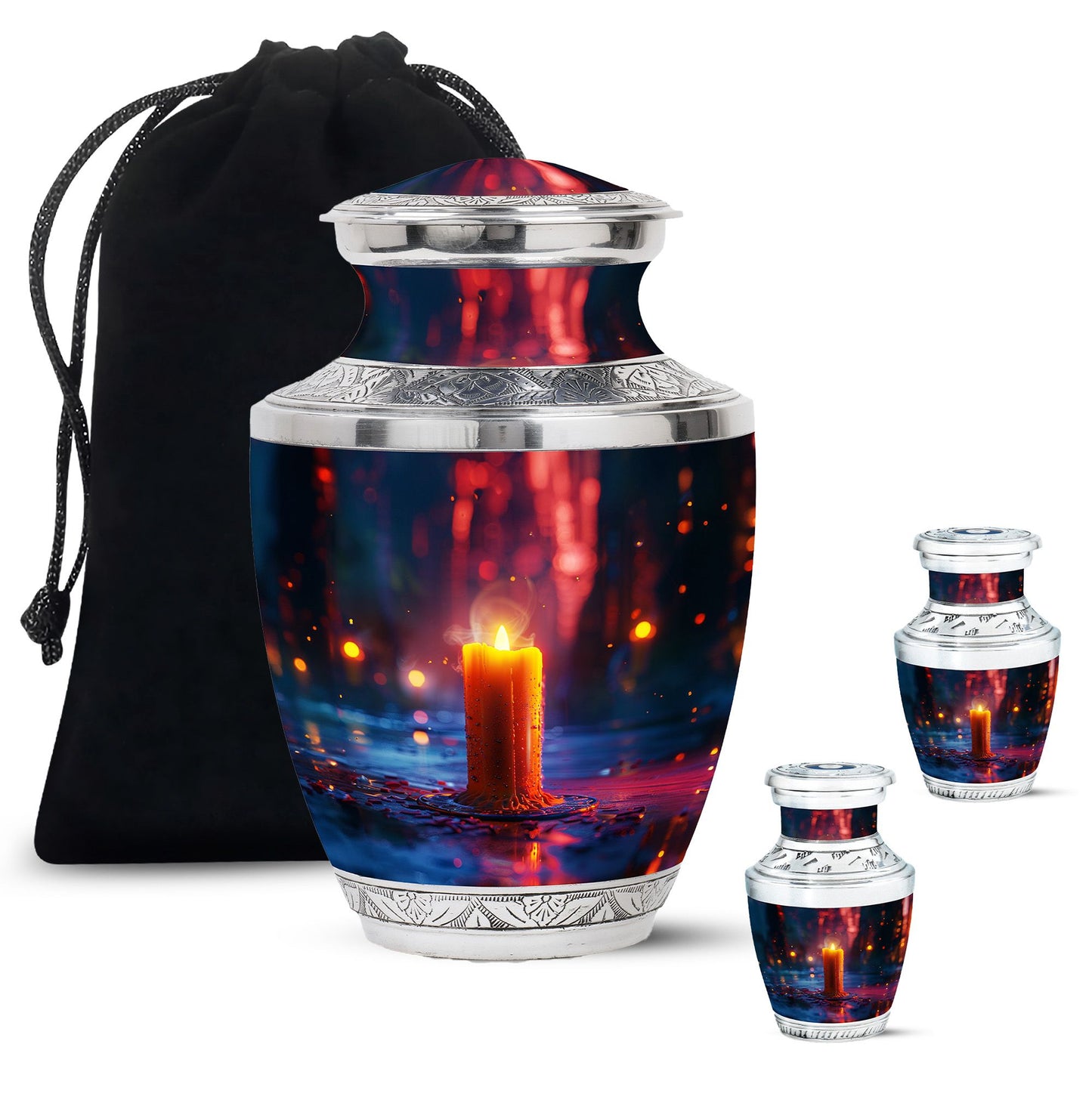 Personalized Candle Memorial Urn for Men - 10-inch, 200 cu in - Yatskia