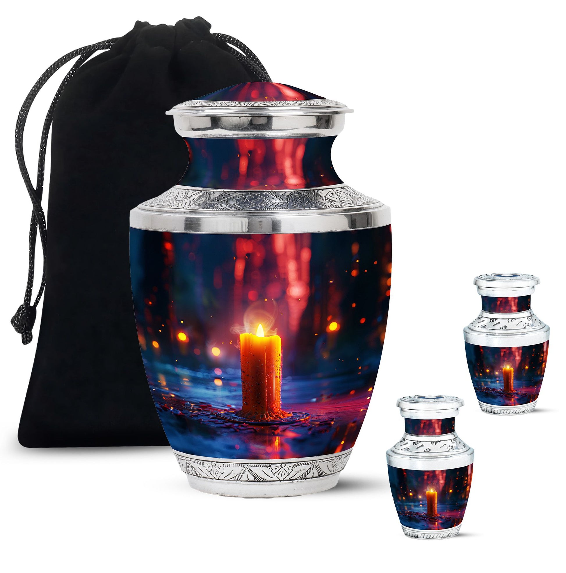 Candlelight Memorial Tribute Urn For Men - Majestic Ashes Memorial Urns