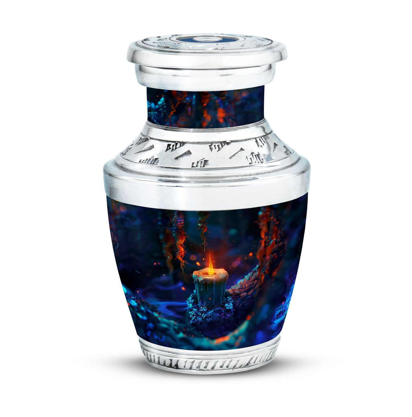 Personalized Fire Cremation Urn for Women - 10-inch, 200 cu in - Yatskia