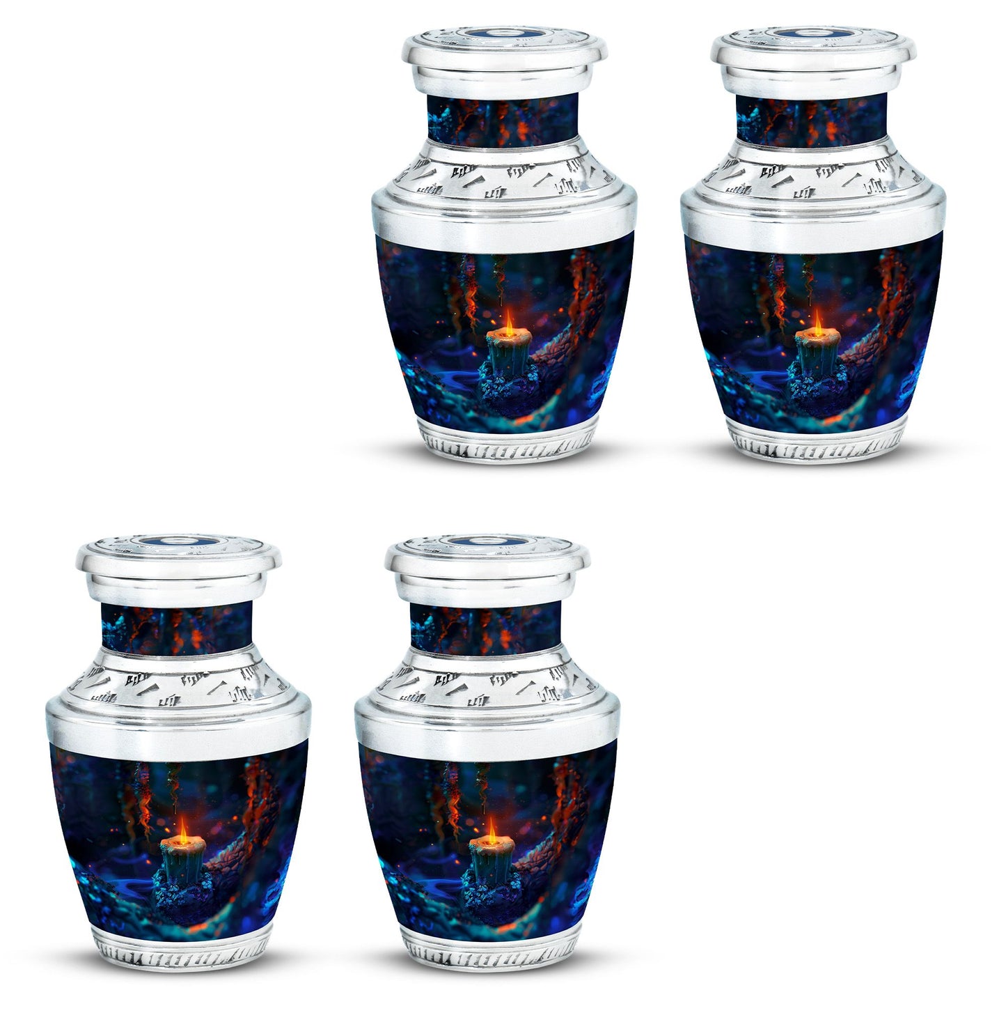 Personalized Fire Cremation Urn for Women - 10-inch, 200 cu in - Yatskia