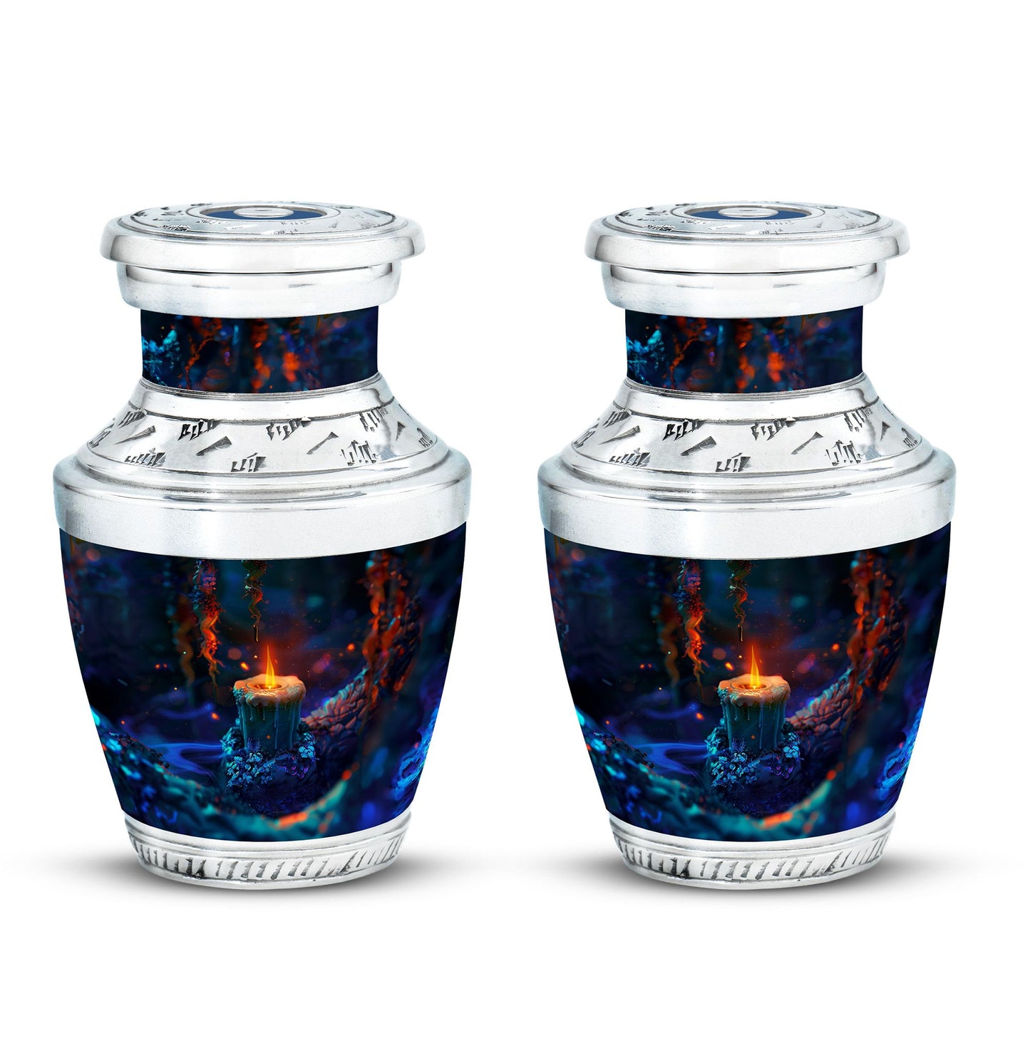 Personalized Fire Cremation Urn for Women - 10-inch, 200 cu in - Yatskia