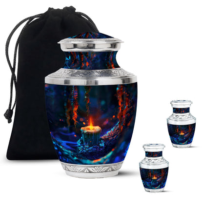 Personalized Fire Cremation Urn for Women - 10-inch, 200 cu in - Yatskia