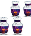 Neon City Memorial Urn For Females - Glowing Candles Cremation Urn