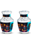 Glowing Candle Memorial Tribute Urn - Neon Urn For Male & Female