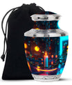 Glowing Candle Memorial Tribute Urn - Neon Urn For Male & Female