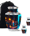 Glowing Candle Memorial Tribute Urn - Neon Urn For Male & Female
