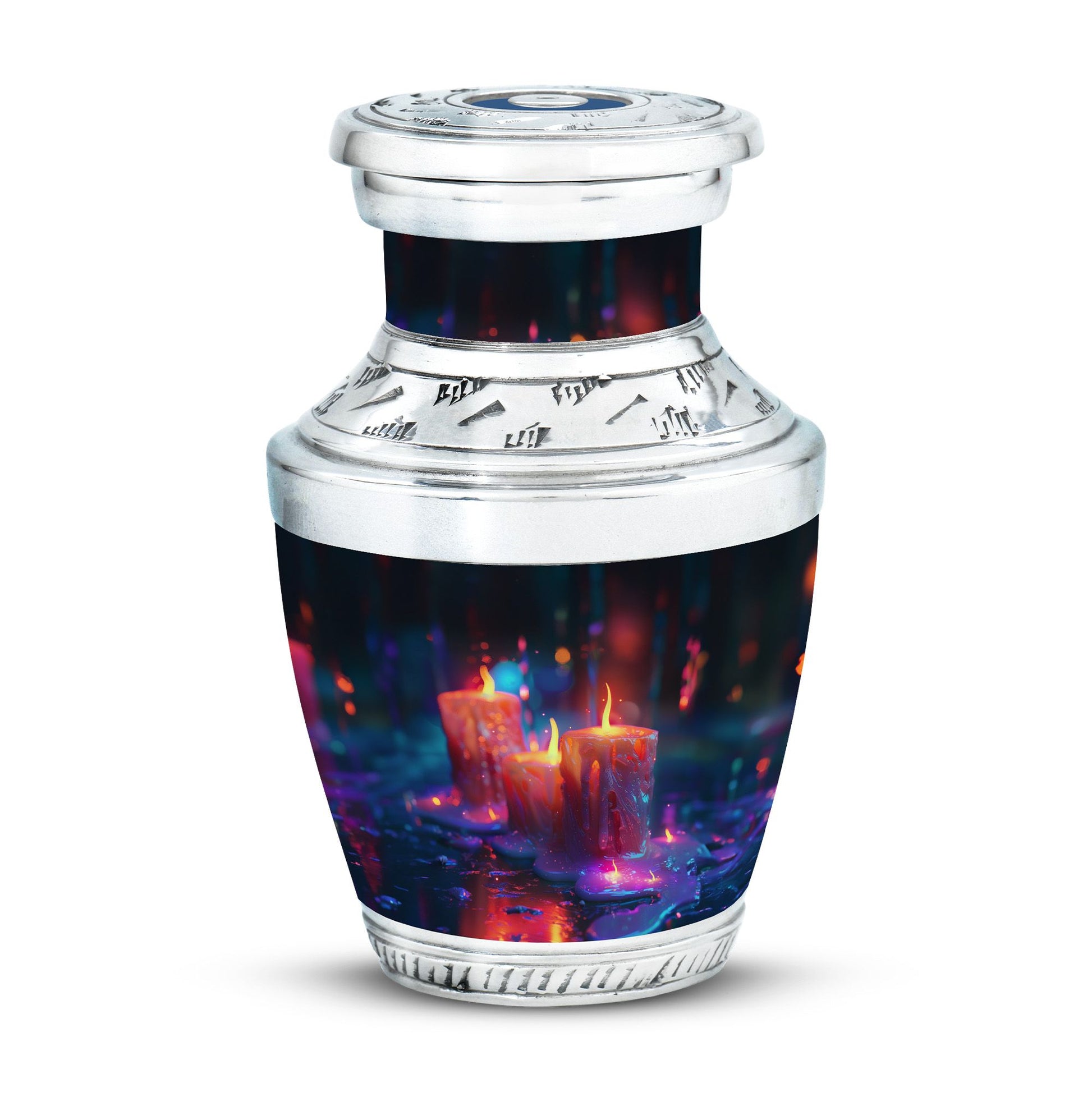 Neon Melting Candle Urn Tribute - Candle Funeral Cremation Urn For Ashes