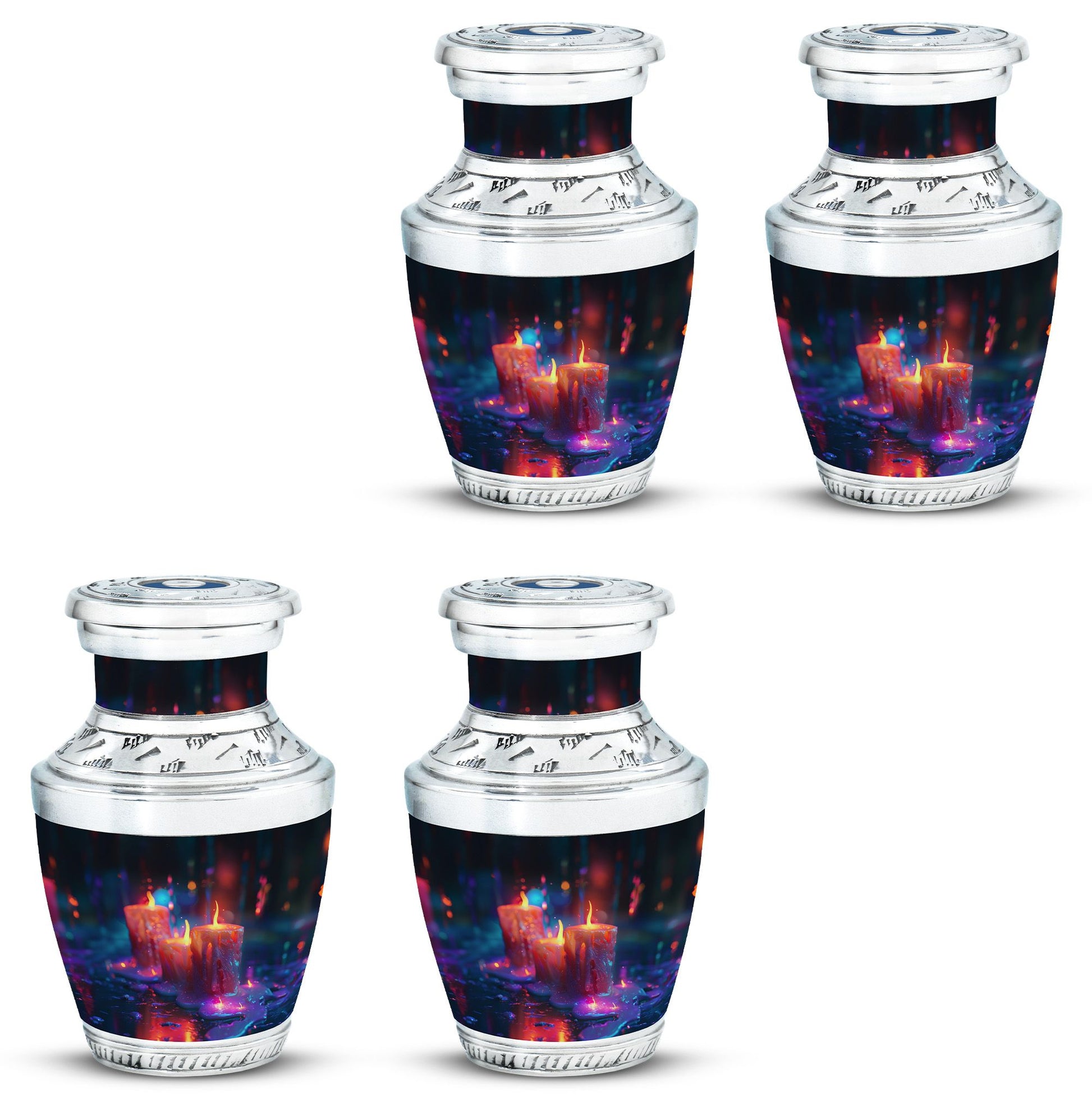 Neon Melting Candle Urn Tribute - Candle Funeral Cremation Urn For Ashes