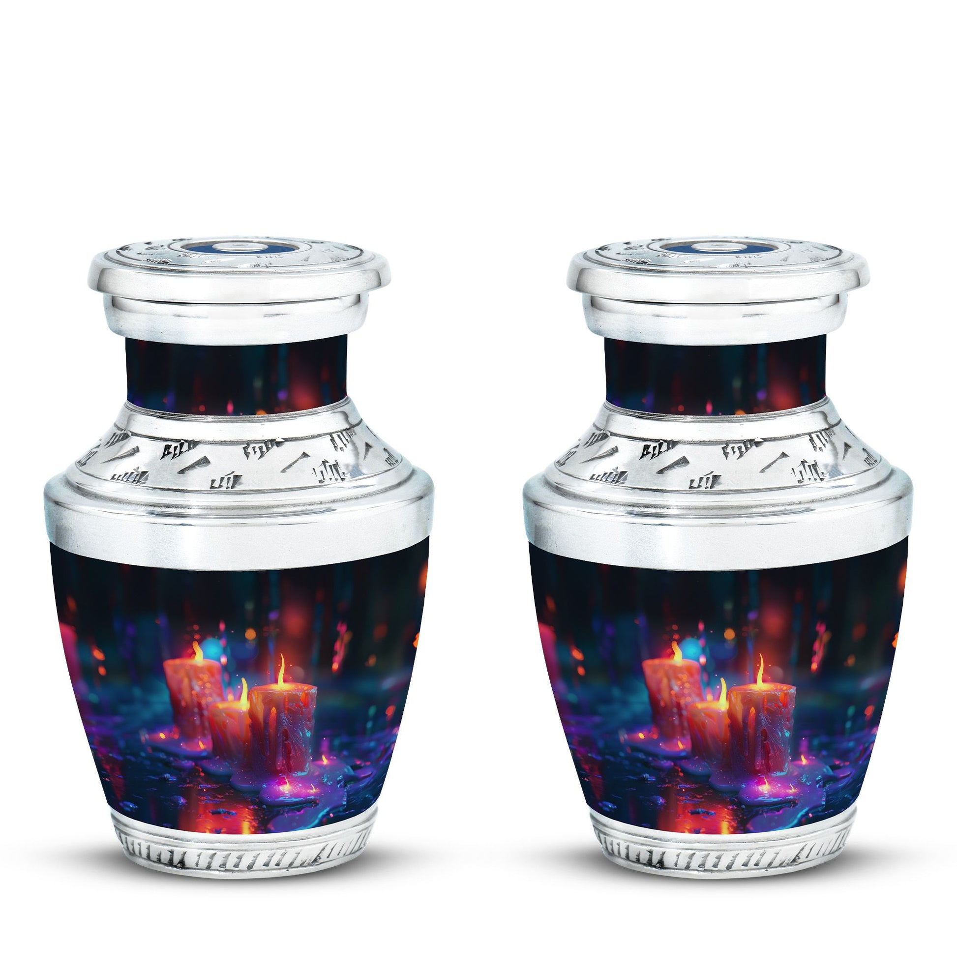 Neon Melting Candle Urn Tribute - Candle Funeral Cremation Urn For Ashes