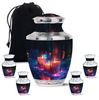 Personalized Candle Cremation Urn for Human Ashes - 10-inch, 200 cu in - Yatskia