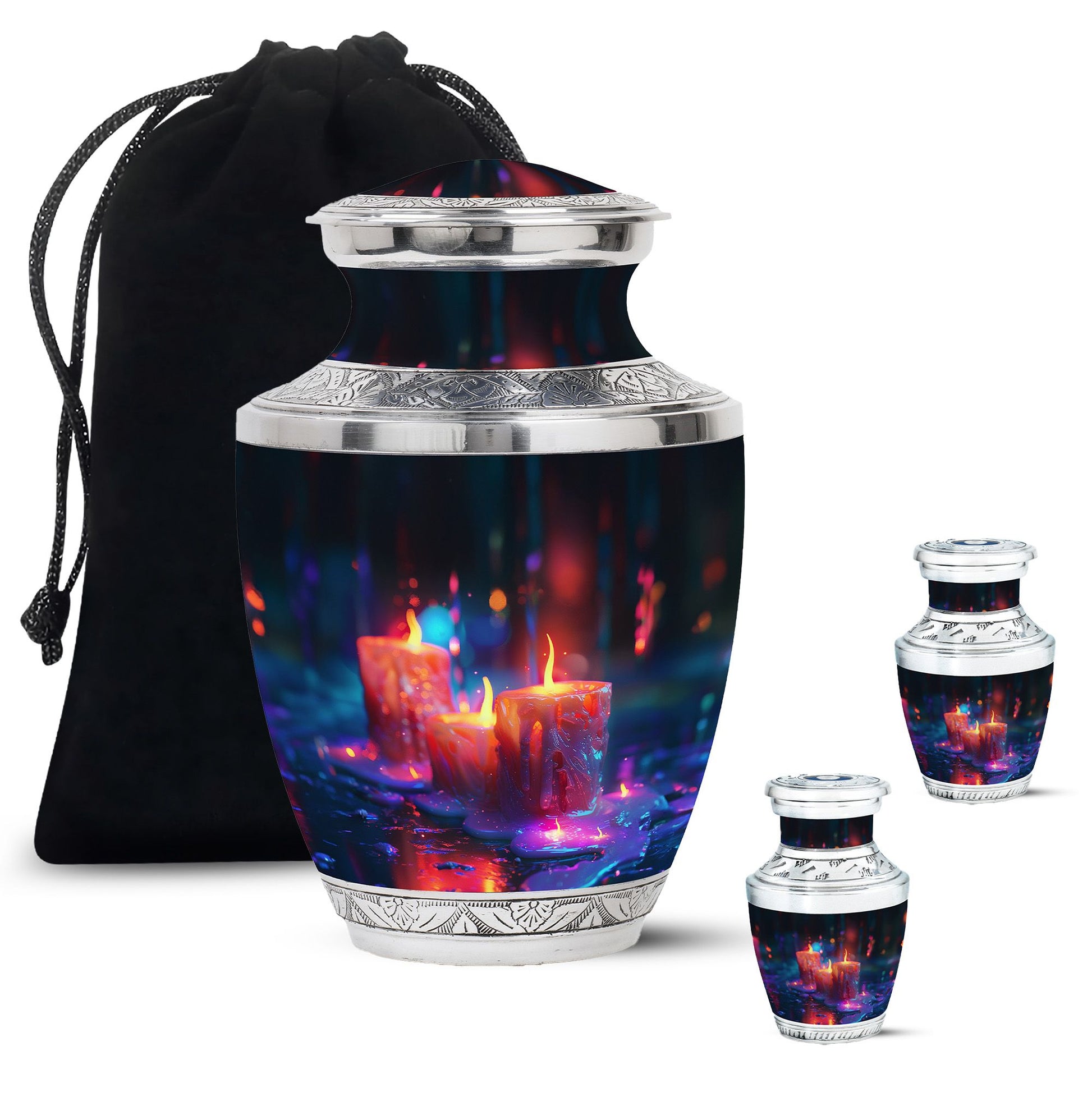 Neon Melting Candle Urn Tribute - Candle Funeral Cremation Urn For Ashes