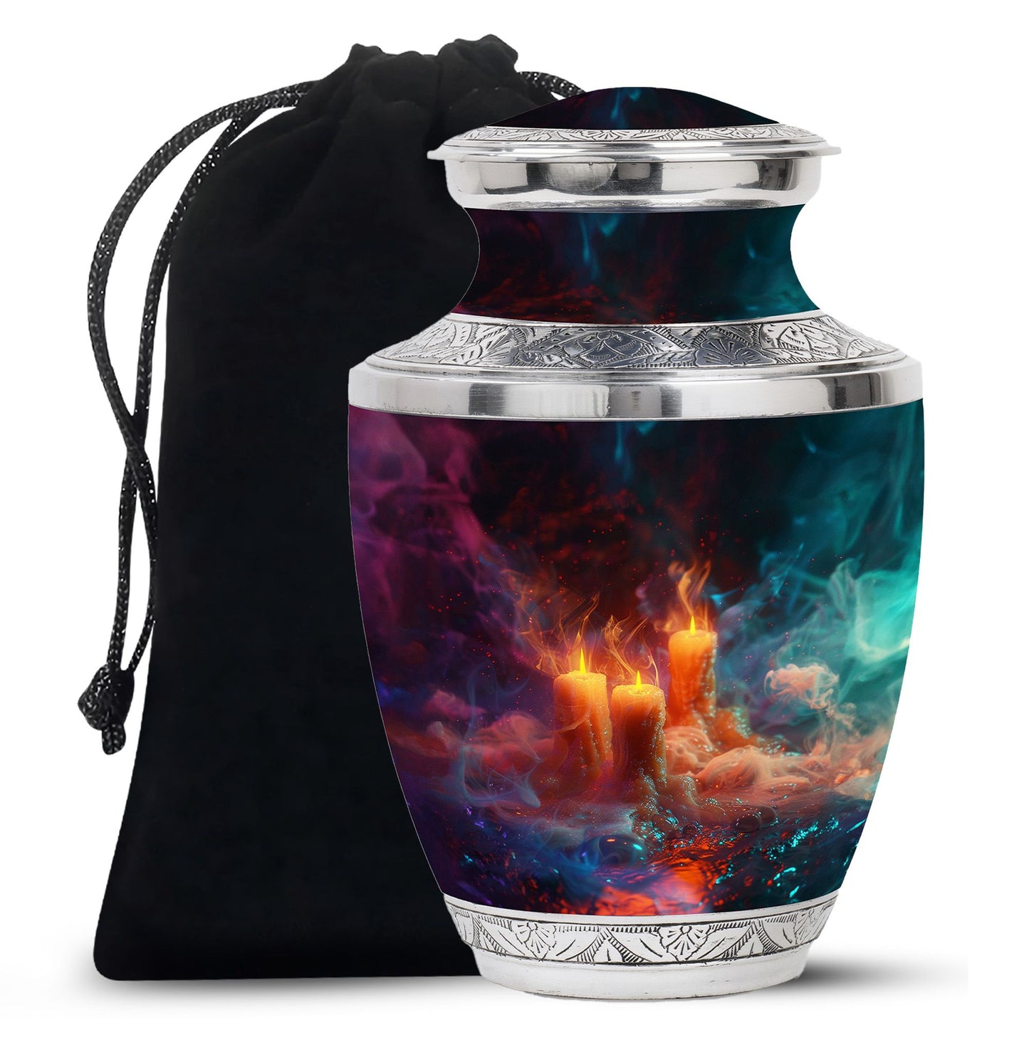 Personalized Candle Memorial Urn for Human Ashes - 10-inch, 200 cu in - Yatskia