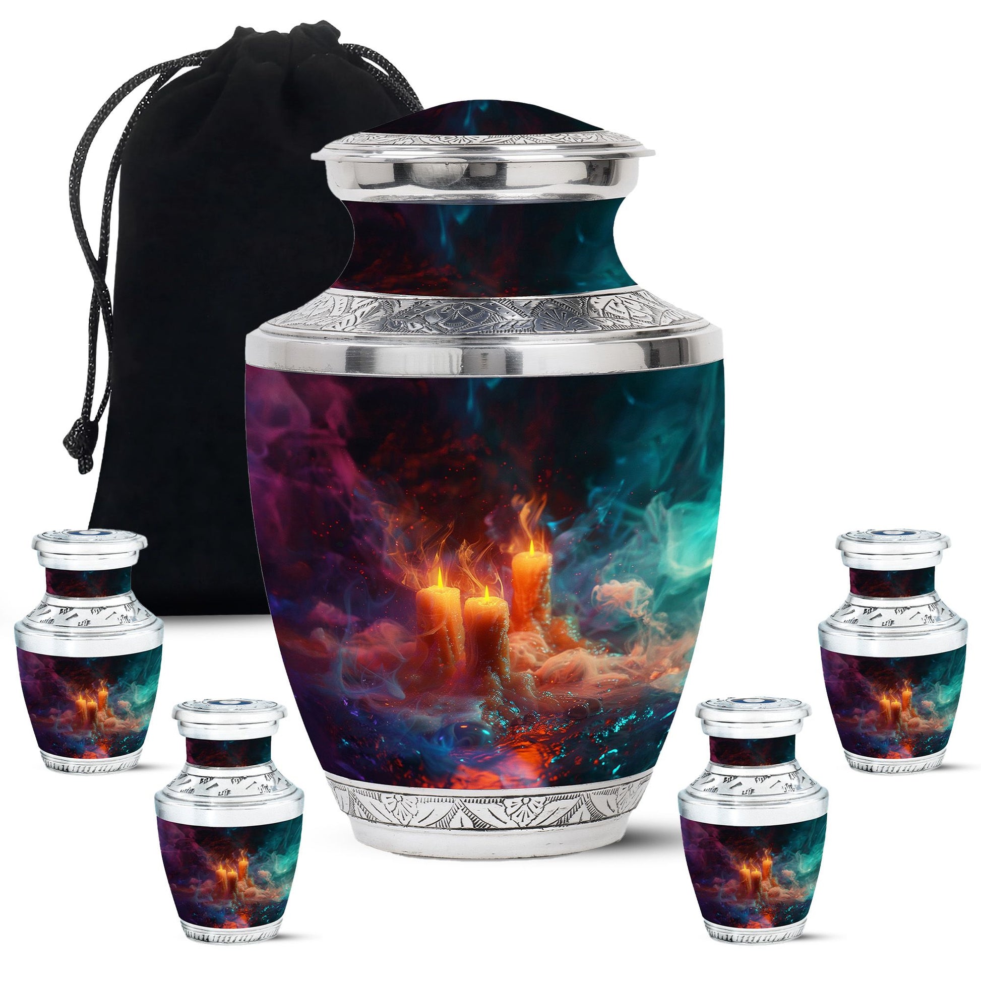 Mystic Vapor Candle Urn - Cosmic Candle Urn Large Memorial For Ashes