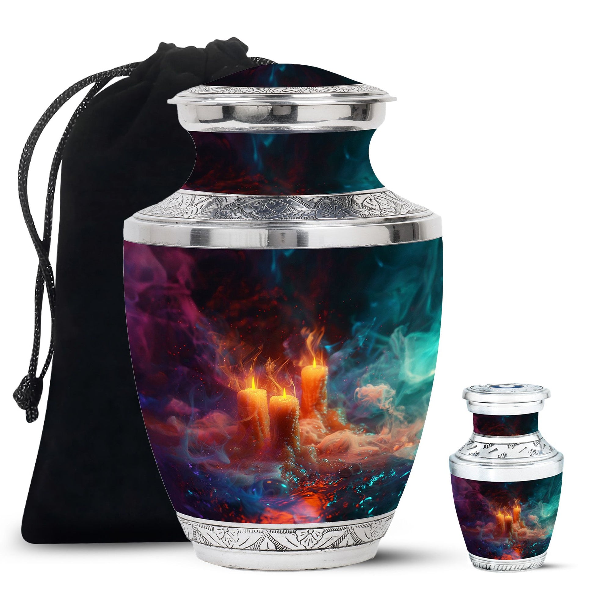 Mystic Vapor Candle Urn - Cosmic Candle Urn Large Memorial For Ashes