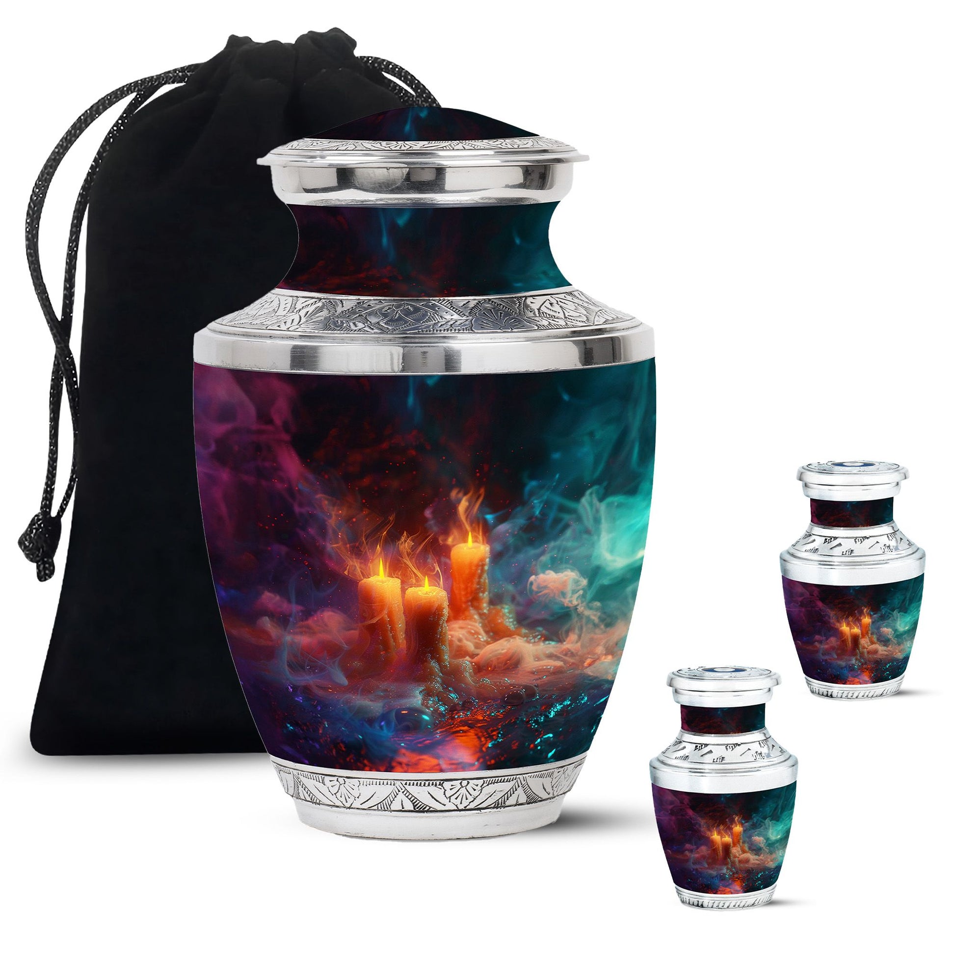 Mystic Vapor Candle Urn - Cosmic Candle Urn Large Memorial For Ashes