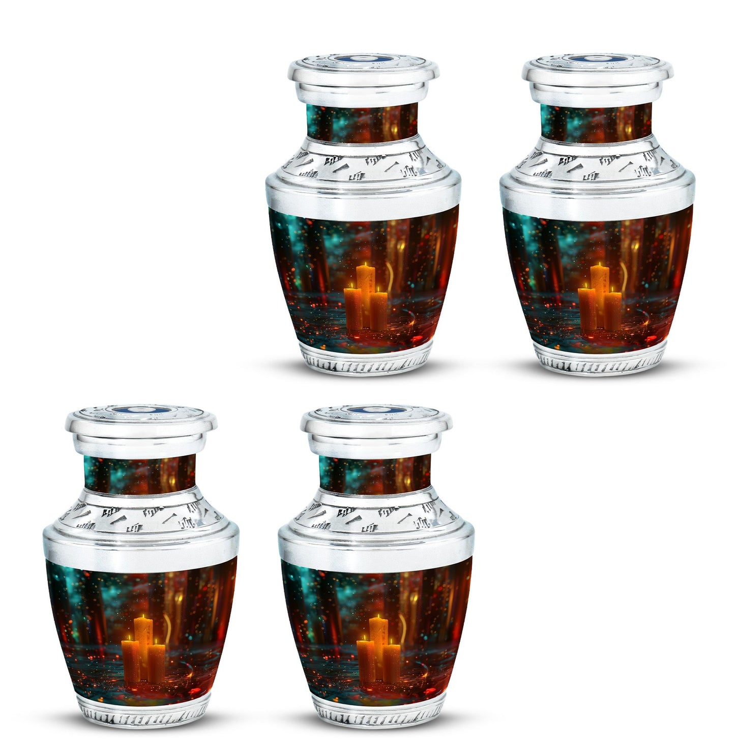 Personalized Candle Memorial Urn for Adult Male - 10-inch, 200 cu in - Yatskia
