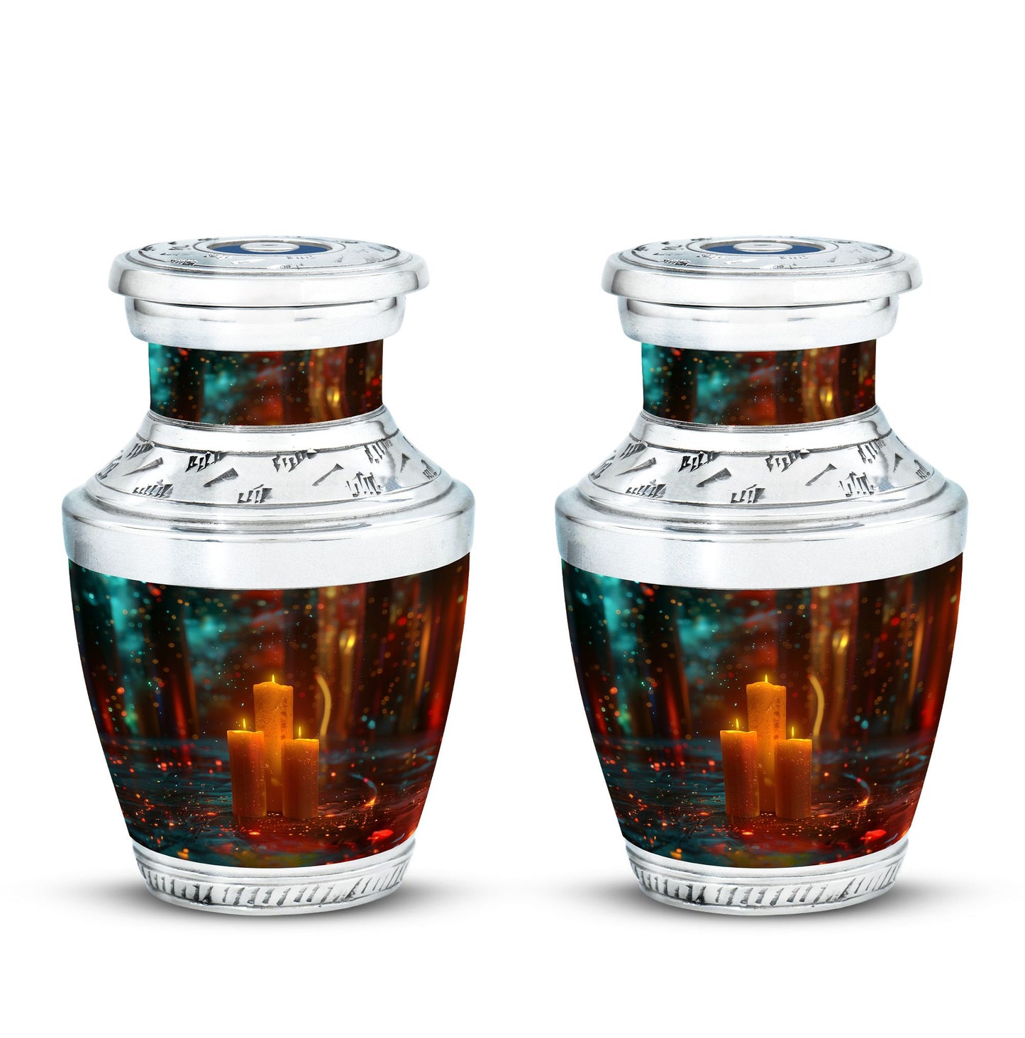 Personalized Candle Memorial Urn for Adult Male - 10-inch, 200 cu in - Yatskia