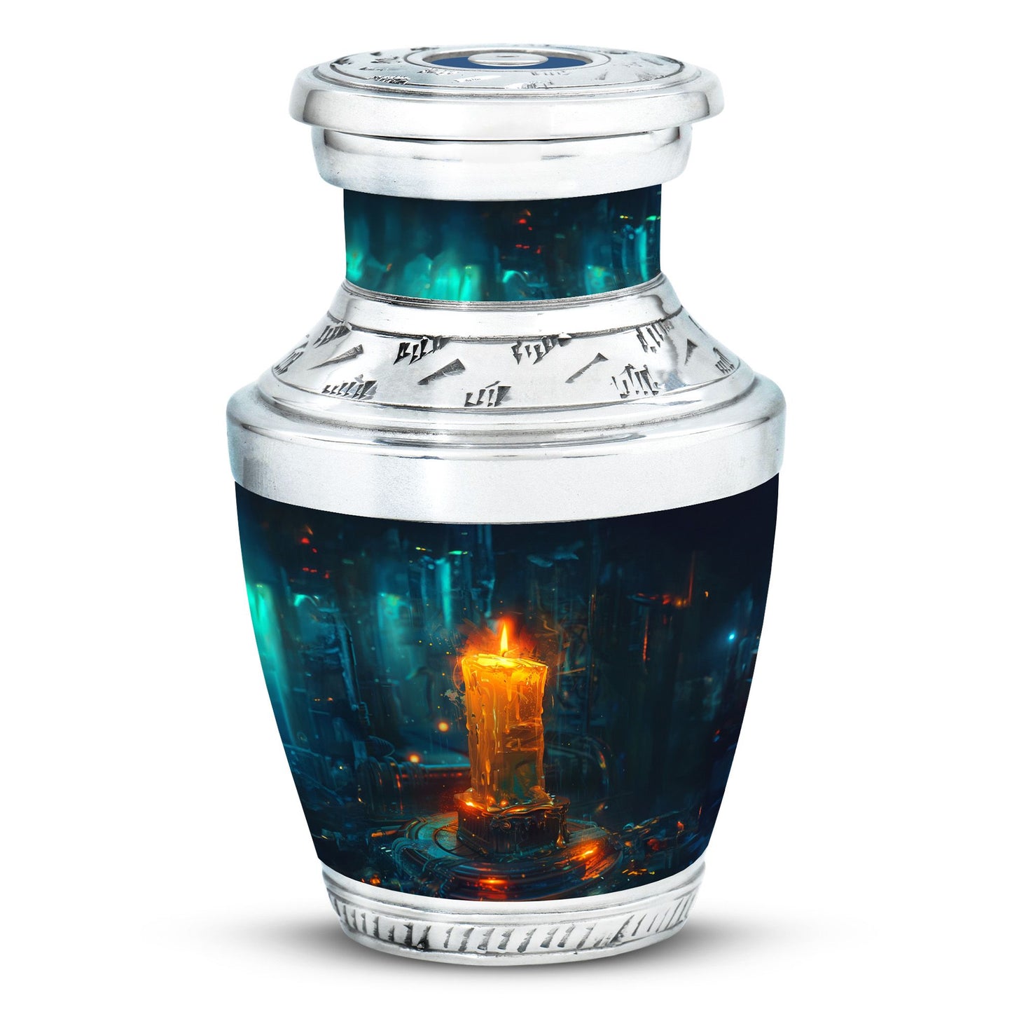 Personalized Candle Cremation Urn for Human Ashes - 10-inch, 200 cu in - Yatskia