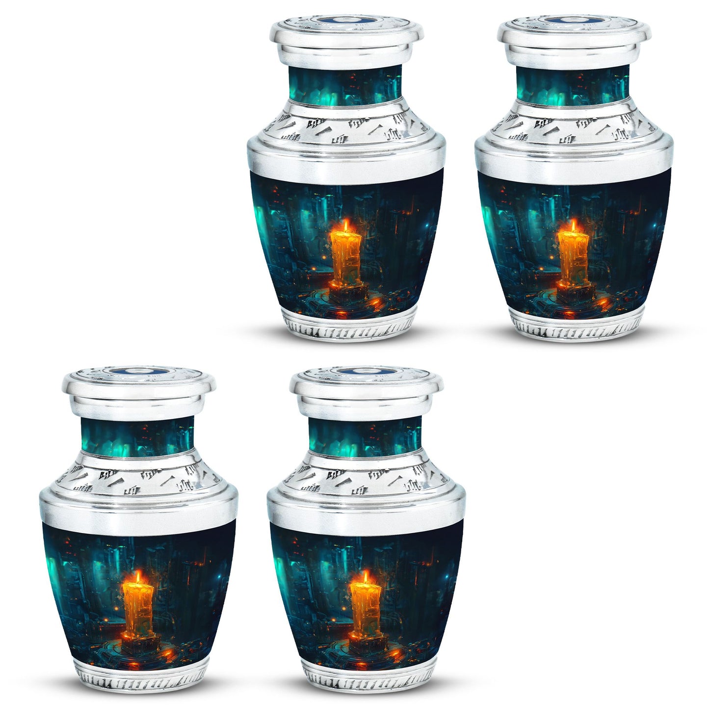 Personalized Candle Cremation Urn for Human Ashes - 10-inch, 200 cu in - Yatskia