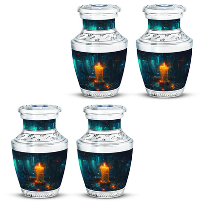 Personalized Candle Cremation Urn for Human Ashes - 10-inch, 200 cu in - Yatskia