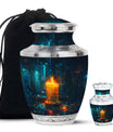 Flaming Candle Urns For Loved Ones - Magical Cremation Ashes Large Urn