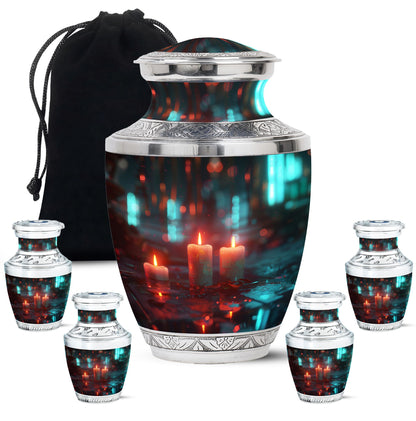 Personalized Candle Cremation Urn for Human Ashes - 10-inch, 200 cu in - Yatskia