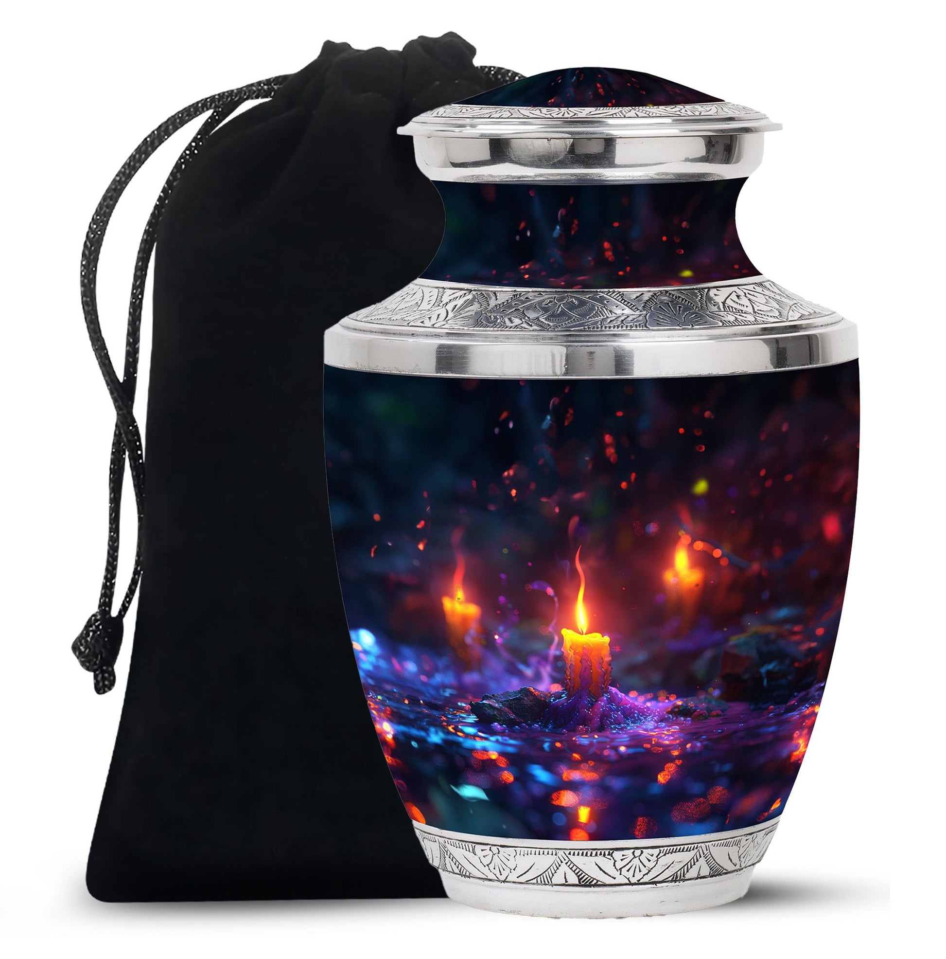 Mystically Glowing Candle Urns - Large Memorial Urns For Ashes