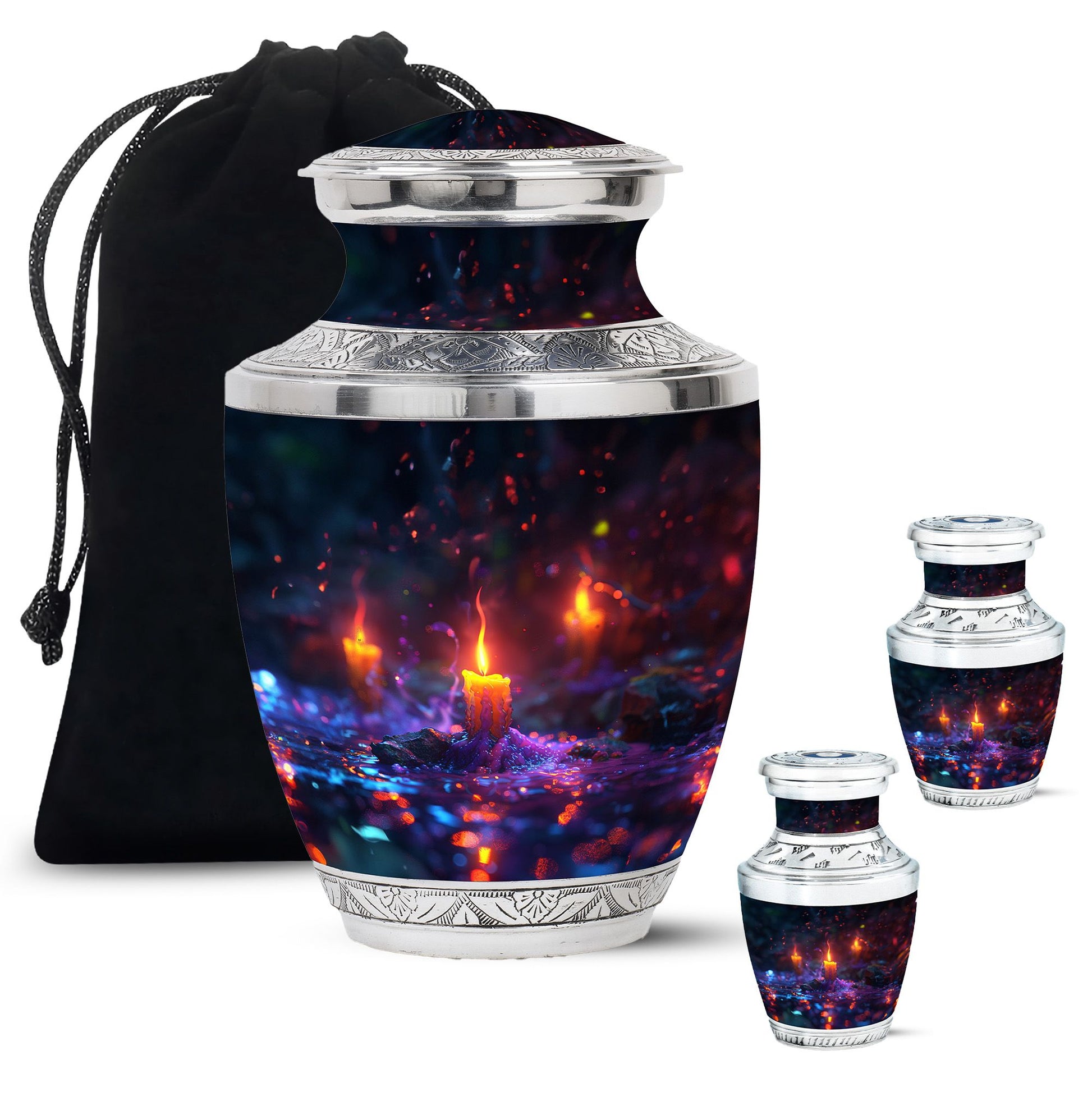 Mystically Glowing Candle Urns - Large Memorial Urns For Ashes