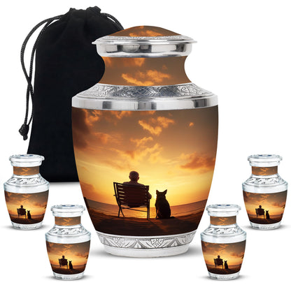 Personalized Pet Cremation Urn for Pet Ashes - 10-inch, 200 cu in - Yatskia