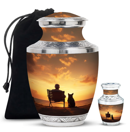 Personalized Pet Cremation Urn for Pet Ashes - 10-inch, 200 cu in - Yatskia