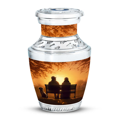 Personalized Couple Cremation Urn for Human Ashes - 10-inch, 200 cu in - Yatskia